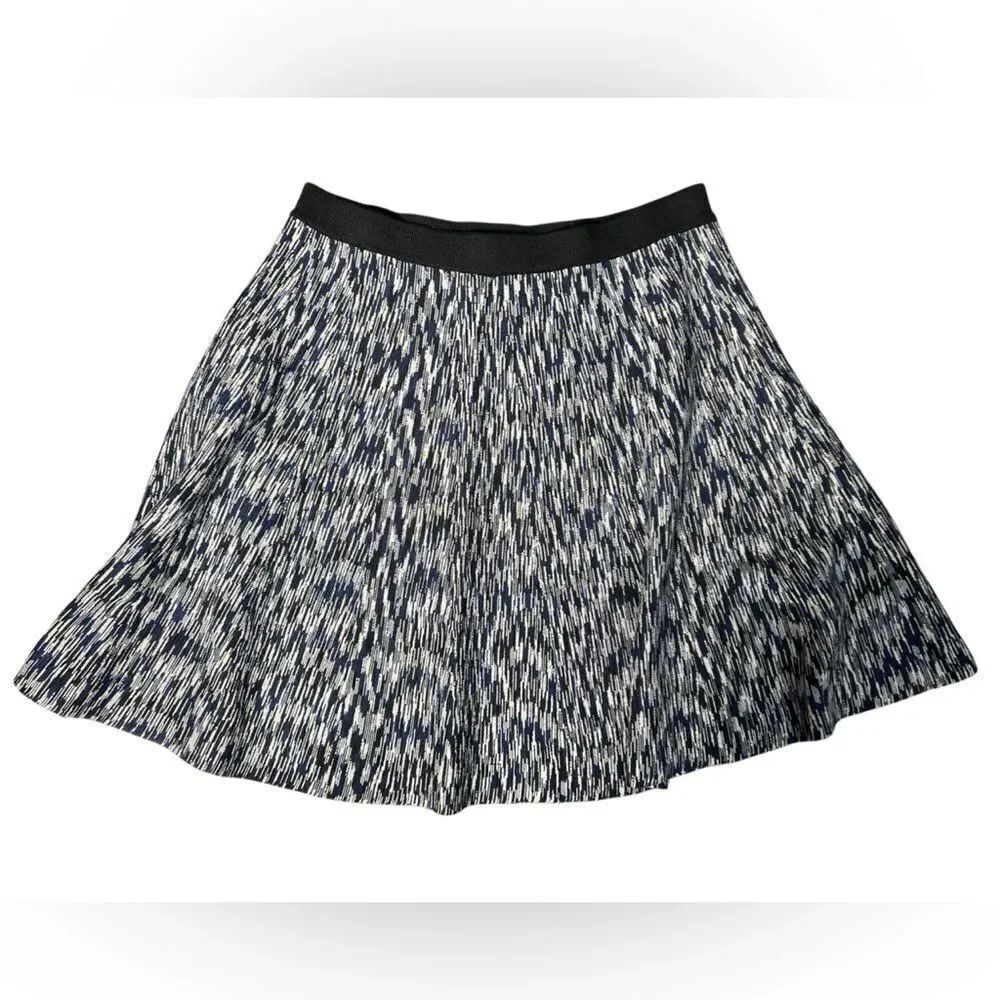 ELEVEN 22 flared A-line mini skirt Blue Knit Multi color Size Small